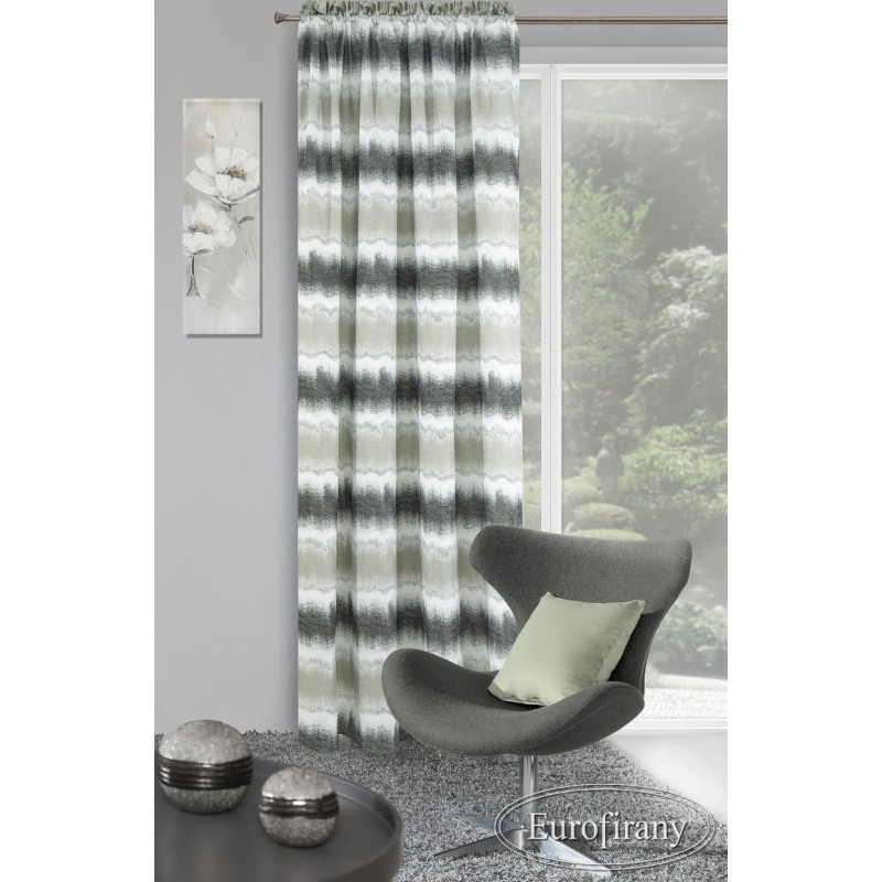 Gatavs aizkars uz lentes 140x250 Roxy sudraba grafīts