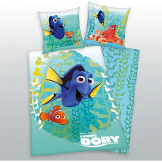 Kokvilnas gultas veļa 140x200 Fish Dory 6971 Finding Dory spilvendrāna 70x90