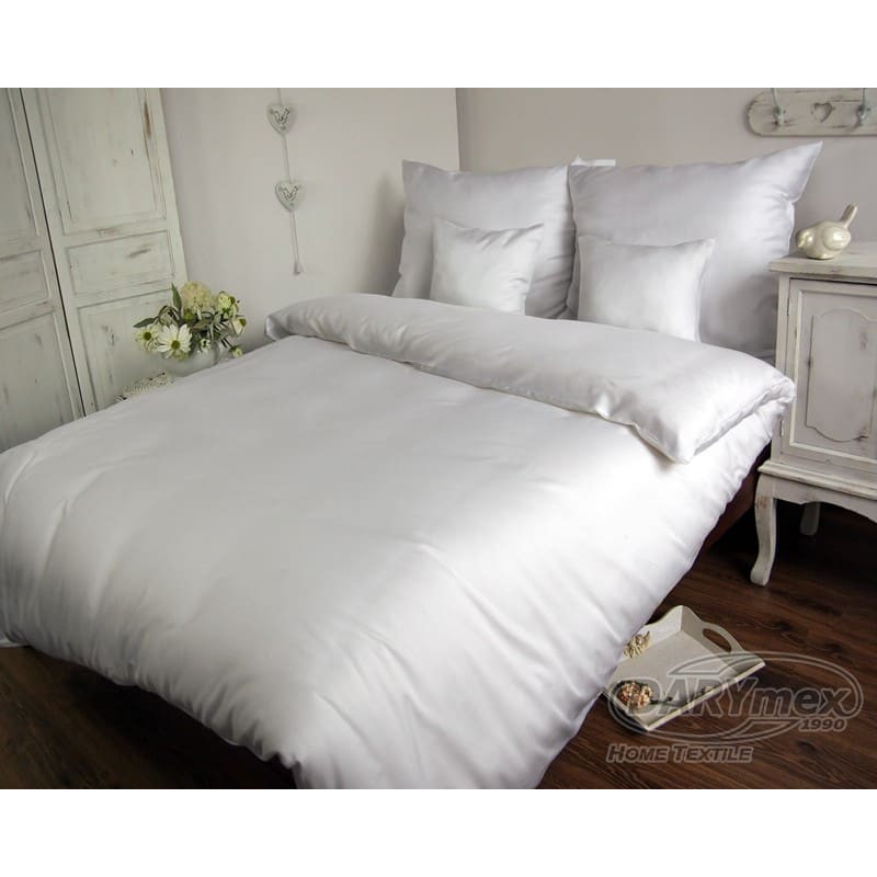 Satīna spilvendrāna 50x80 balta 603 vienkrāsaina