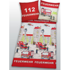 Kokvilnas gultas veļa 135x200 Fire Department 9516 Firefighters in Action spilvendrāna 80x80
