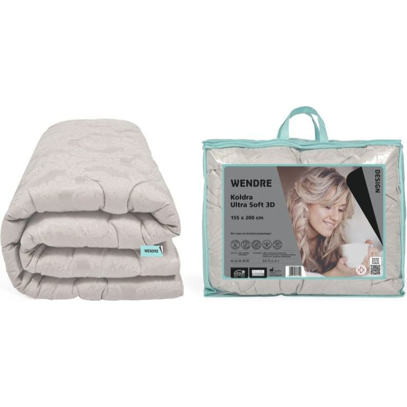 Īpaši mīksta 3D sega 155x200 pelēks reljefs žakarda raksts