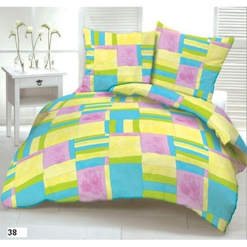 Mizas pakaiši 140x200 33/1 Krāsains konfekšu spieķis, pogas, 100% bieza kokvilna