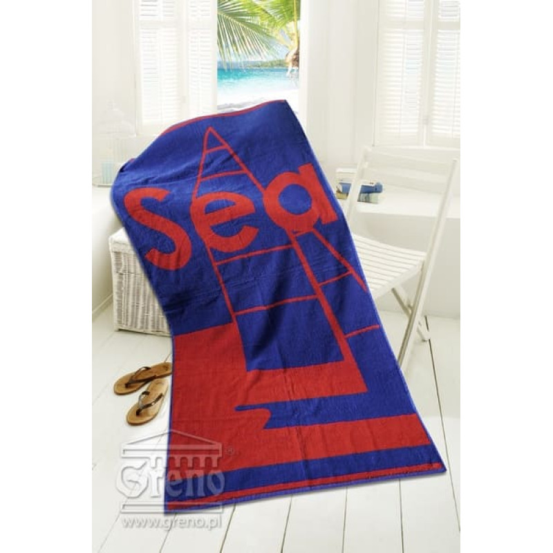 Pludmales dvielis 80x160 Kapteiņa sarkanā buru laiva