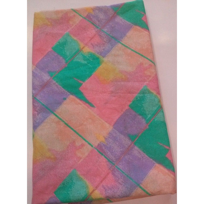 Kokvilnas palags 200x220 Druka 06 stikls rozā violeti zaļš dzeltens