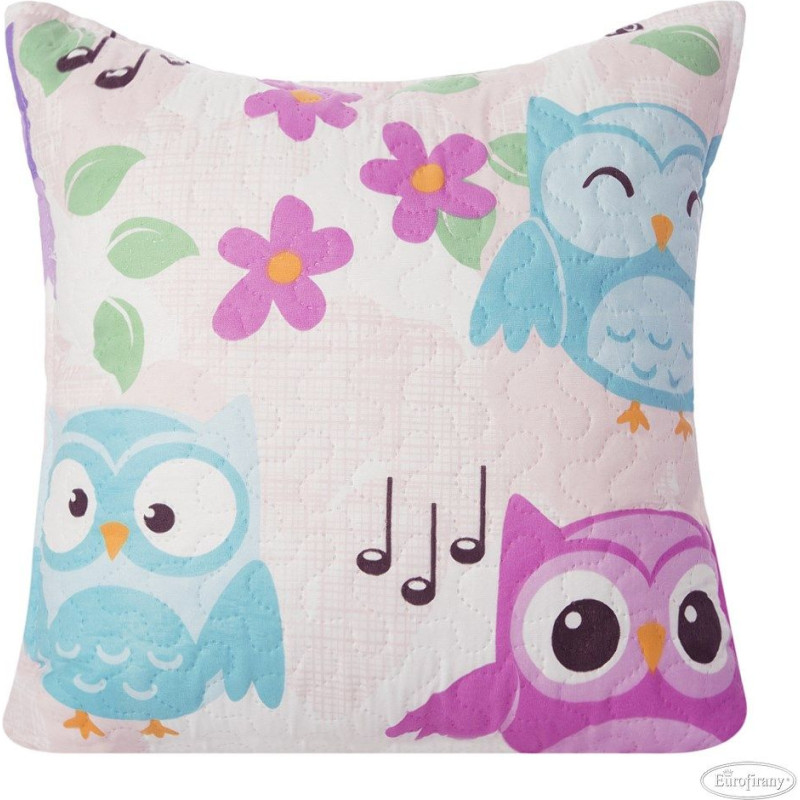 Dekoratīvā spilvendrāna 40x40 Dizzy Owls Samira meitenēm