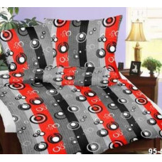 Mizas pakaiši 140x200 95/4 Moons sarkanas melnas pogas 100% kokvilna