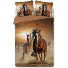 Kokvilnas pakaiši 160x200 Horses 0074 in Galop, Calico