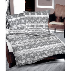 Kokvilnas gultasveļa 140x200 Scandi tērauds