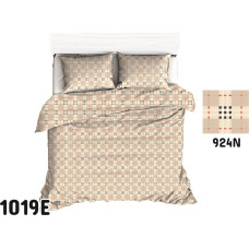 Kokvilnas gultas veļa 180x200 1019E bēšs angļu čeks 924N