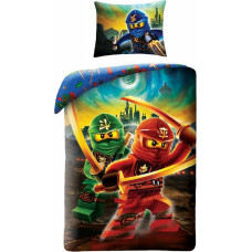 Kokvilnas gultas veļa 140x200+70x90 Lego Ninjago LEGO 613BL, abpusēja