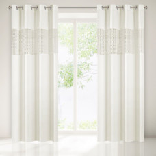 Gatavs aizkars ar cilpām 140x250 Laura krēms