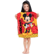 Pončo bērniem 50x115 Mickey Mouse 2802 Mickey Mouse dvielis ar kapuci