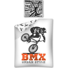 Kokvilnas gultas veļa 160x200 Velosipēds 1068 Velosipēds BMX Urban Style velosipēds