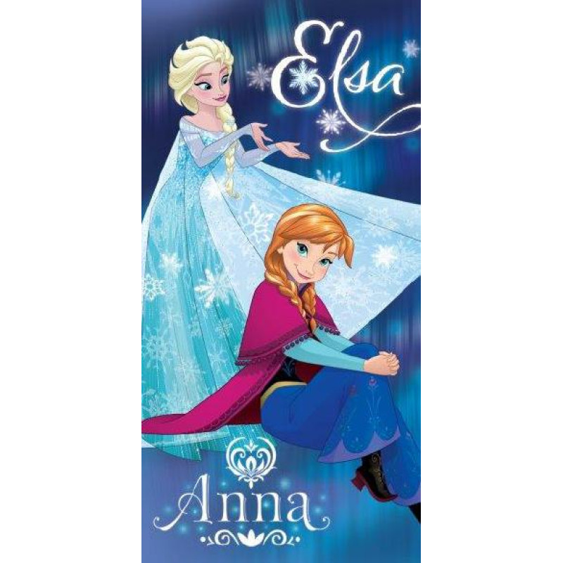 Pludmales dvielis 70x140 Frozen Anna un Elsa bērniem 7064