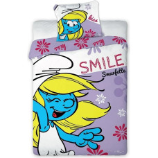 Kokvilnas gultasveļa 160x200 Smurfette Smurfs 8881