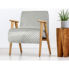 Dekoratīvais krēsla pārvalks 70x160 Ariel, sudraba samts