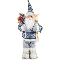 Ziemassvētku rotājums Santa Claus 3B 61cm tērauda zilas slēpes dāvanas
