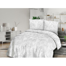 Kokvilnas gultasveļa 220x200 71422/1 balti pelēki Cottonlove zariņi