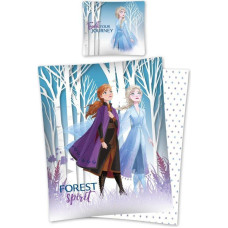 Kokvilnas gultasveļa 140x200 Frozen 6482 Frozen Anna Elsa meža garu burvju pasaule 3026 A
