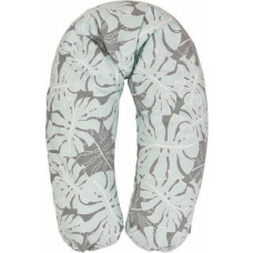 Relax pozicionēšanas spilvens 170cm monstera lapas pelēkas piparmētras R-40 barošanai, grūtniecībai un atpūtai