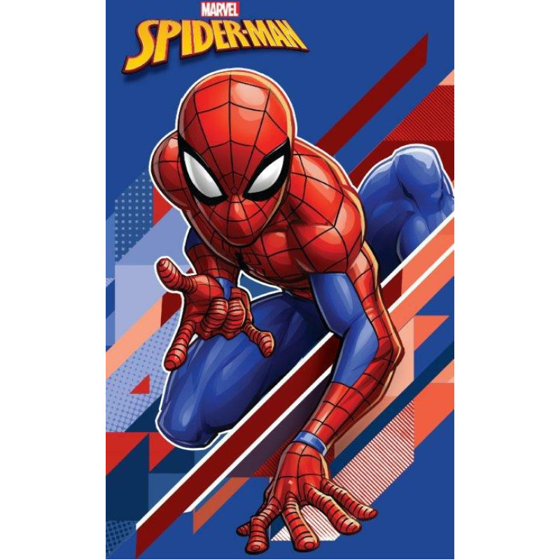 Bērnudārza dvielis 30x50 Spiderman Spider Man zils sarkans bērnu kokvilna 0748