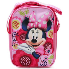 Viena pleca soma Mini Minnie Mouse ziedu rozā soma 2401 ar regulējamu plecu siksnu