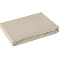 Džersija palags ar elastīgo joslu 120x200 bēšs augstajam matracim 25 cm 125 g/m2