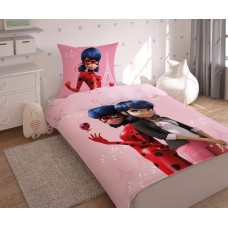 Bērnu kokvilnas gultasveļa 140x200 Biedronka 8751 Miraculum Ladybug