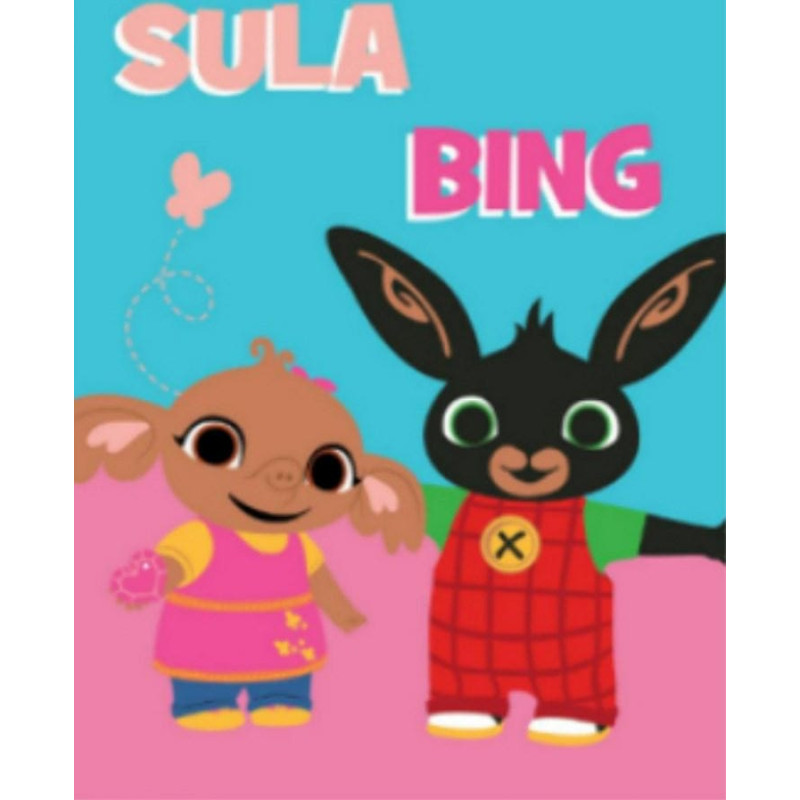 Flīsa sega Bing Bunny Sula 3903 rozā tirkīza bērniem