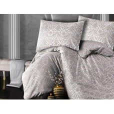 Satīna žakarda gultas veļa 160x200 Ninova 2 Glamour brūni smilškrāsas austrumu ornamenti Ekskluzīvi