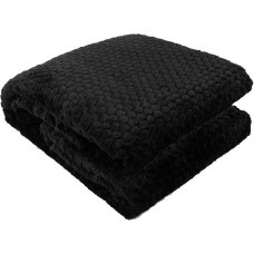 Mikrošķiedras gultas pārklājs sega 200x220 Cloud black 71 pleds