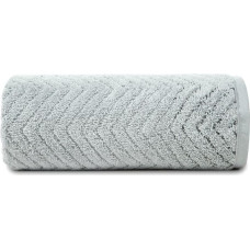 Indila dvielis 50x90 sudraba 550g/m2 frotē ar ģeometrisku rakstu