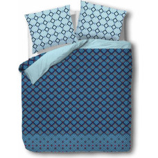 Flaneļa gultas veļa 140x200 Geometric 31489/2 tumši zils tirkīzs