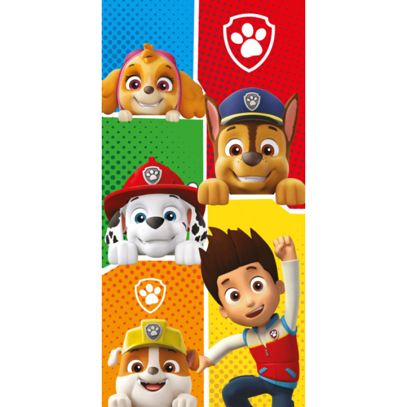 Pludmales dvielis 70x140 Paw Patrol Paw 5914, krāsaina kokvilnas bērnu