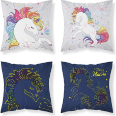 Tumsā mirdzoša spilvendrāna 40x40 krāsaina vienradža PF 12 dienasgaismas spuldze