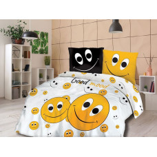 Kokvilnas gultas veļa 160x200 labs garastāvoklis laba nakts emocijzīmes 61506/1 Panelove 4