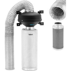 Hillvert Ventilācijas komplekts, ventilators, ogles filtrs, 50 cm, ventilācijas caurules diametrs. 102mm 10m