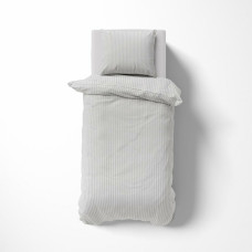 Damaskas gultasveļa 140x200, sudraba, vienkrāsainas svītras 1 cm Pure