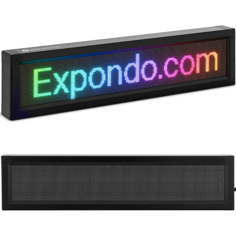 Singercon Reklāmas gaismas dēlis 192 x 32 krāsainas gaismas diodes 67 x 19 cm