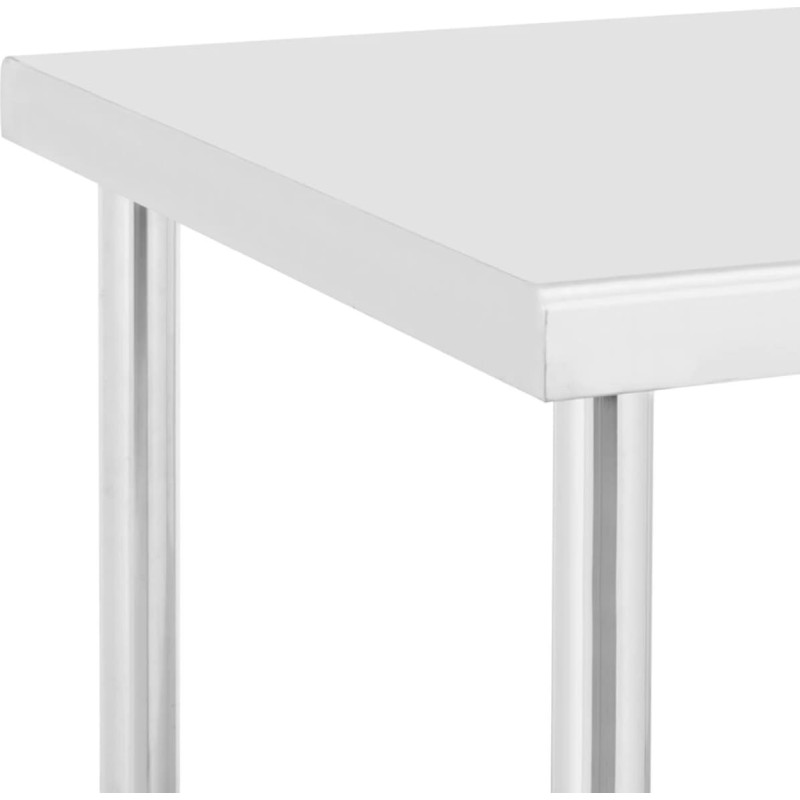 Royal Catering Metāla ēdināšanas galds uz riteņiem ar plauktu, TĒRAUDS, 70 x 120 cm