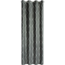 Aizkars 140x250 Margo sudraba velūrs gatavs ar starplikām Pierre Cardin