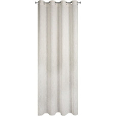 Aizkars 140x250 Sabin bēšs, gatavs ar cilpām, eko stilā