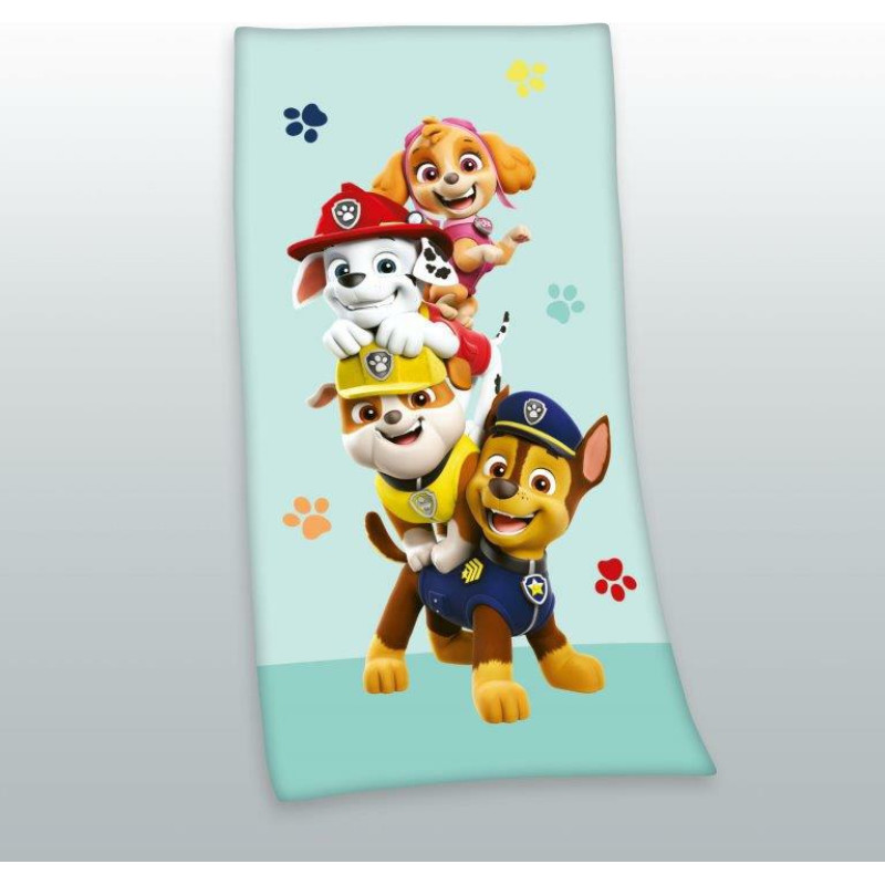 Bērnu dvielis 70x140 Paw Patrol zils, krāsaina kokvilna PP 15 BT