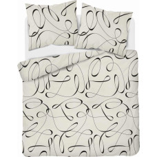 Satīna gultas veļa 180x200 Esy floresy bēšs 4819 A Home Satin 58