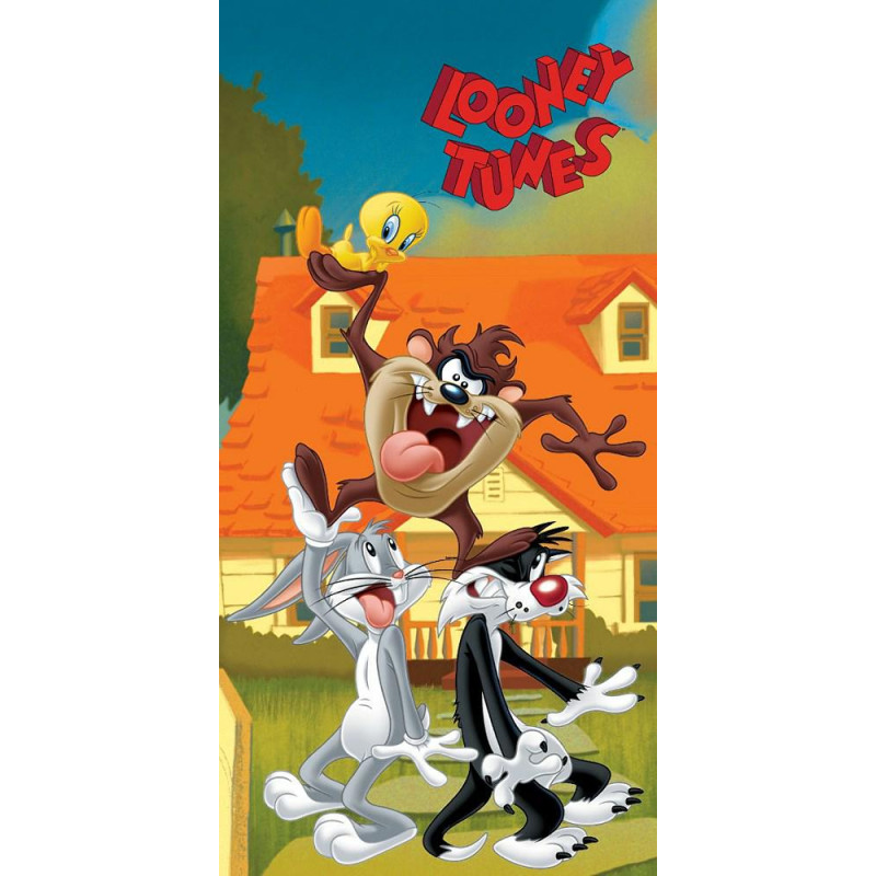 Bērnu dvielis 70x140 LOONEY TUNES kokvilnas pludmales dvielis C24