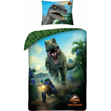 Kokvilnas gultas veļa 140x200 Jurassic World spilvendrāna 70x90 bērniem 12