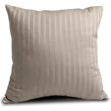 Damaskas spilvendrāna 40x40 bēša 16 vienkrāsainas svītras 1cm