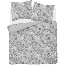 Satīna gultasveļa 160x200 pelēki ziedi 4601 A Home Satin 64