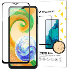 Wozinsky 9H rūdīts stikls visam Samsung Galaxy A04s ekrānam ar melnu Full Glue rāmi