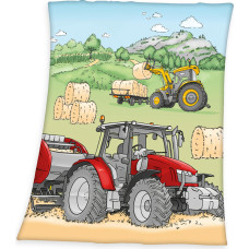 Flīsa sega 130x160 Krāsains traktors H24